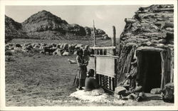 At Home in Navajo Land Native Americana Postcard Postcard Postcard