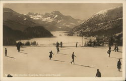 Ice Skating at Elsrink, Suvretta-House St. Moritz, Switzerland Postcard Postcard Postcard