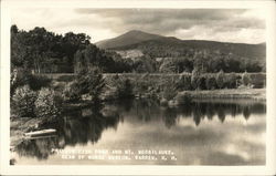 Private Fishing Pond and Mt. Moosilauke - Rear of Morse Museum Postcard