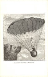 Garnerin's Descent in a Parachute Hot Air Balloons Postcard Postcard Postcard