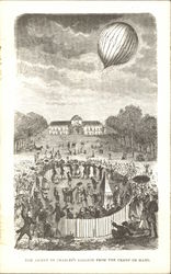 The Ascent of Charles' Balloon From the Champ de Mars Postcard