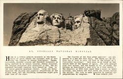 Mt. Rushmore National Memorial Postcard