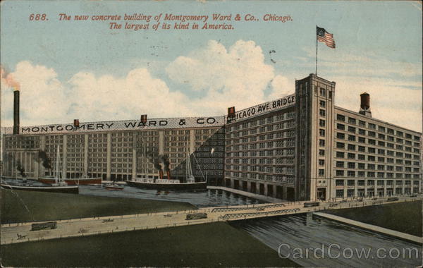 New Concrete Building of Montgomery Ward & Co. Chicago Illinois