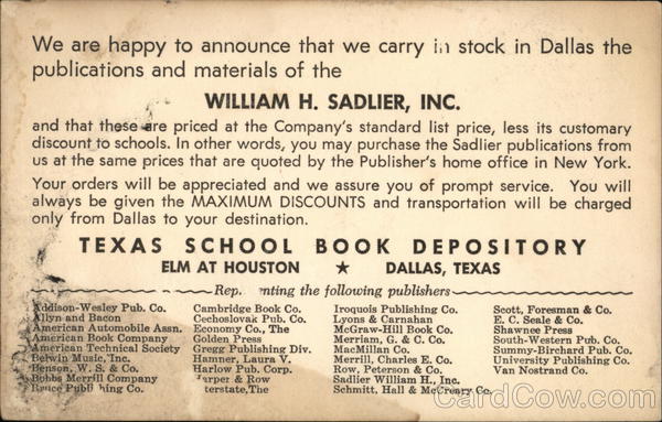 Texas School Book Depository Dallas