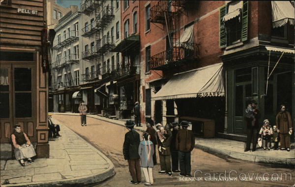 Scene in Chinatown New York City