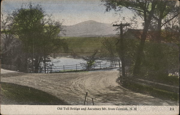 Old Toll bridge and Ascutney Mt. Cornish New Hampshire