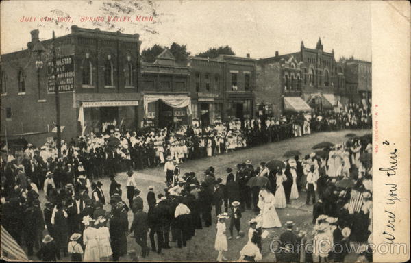 July 4th 1907 Spring Valley Minnesota