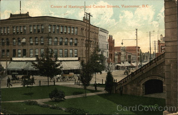 Corner of Hastings and Cambie Streets Vancouver BC Canada