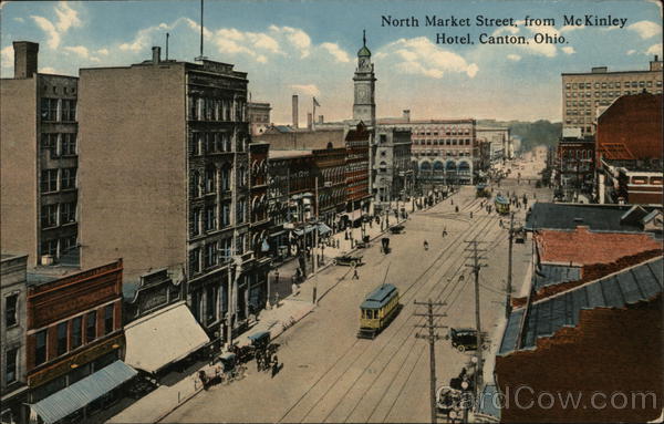 North Market Street From McKinley Hotel Canton Ohio