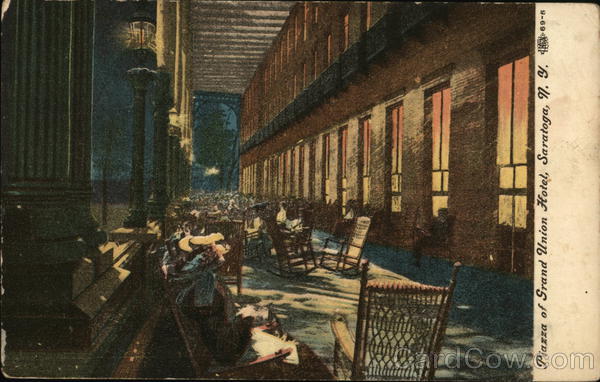 Piazza of Grand Union Hotel Saratoga New York