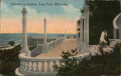 Entrance to Stadium, Lake Park Postcard