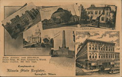Greetings from Springfield Illinois Postcard Postcard Postcard