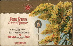 Red Star Compressed Yeast Ad Postcard