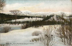 Presidential Range in Winter White Mountains, NH Postcard Postcard Postcard