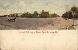 Lindell Entrance to Forest Park St. Louis, MO Postcard Postcard Postcard