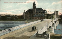 Main St., Concrete Bridge Dayton, OH Postcard Postcard Postcard
