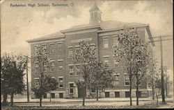 High School Building Postcard