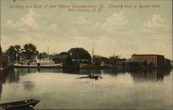 Landing and Dock of Port Chester Transportation Co. Postcard