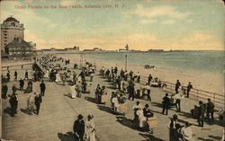 Chair Parade on the Boardwalk Atlantic City, NJ Postcard Postcard Postcard