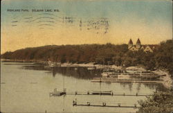 Highland Park Delavan Lake, WI Postcard Postcard Postcard