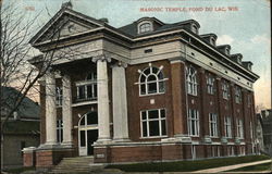 Masonic Temple Fond du Lac, WI Postcard Postcard Postcard