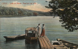 Lake de Neveu Fond Du Lac, WI Postcard Postcard Postcard