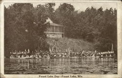 Forest Lake Day Auburn, WI Postcard Postcard Postcard