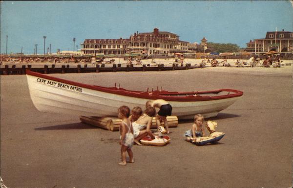 Life Boat and Kiddies at Play Cape May New Jersey