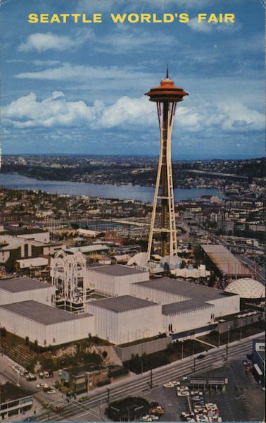 Aerial View of Fair and Space Needle 1962 Seattle World's Fair