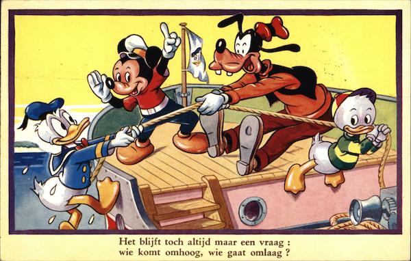 Mickey Mouse and Gang on Boat Disney