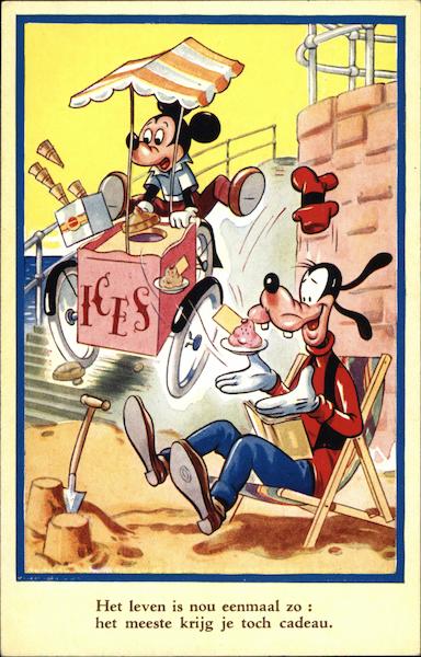 Mickey & Goofy at Beach Disney