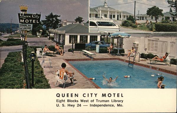 Queen City Motel Independence, MO Postcard