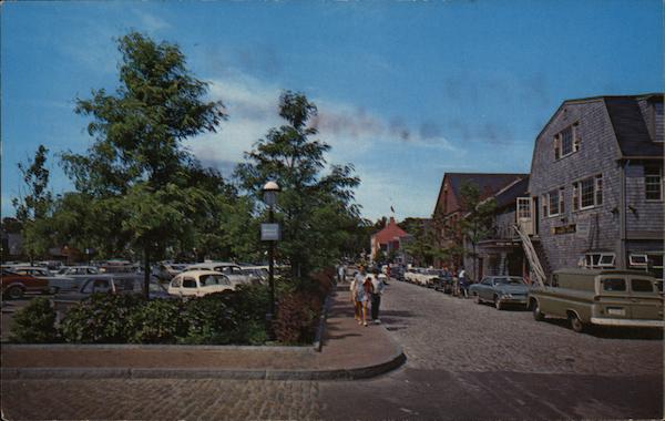 New Mall and Parking Area at Straight Wharf Nantucket Massachusetts