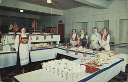 Smorgasbord Fit for a King with Syttende Mai Folk Festival Stoughton, WI Postcard Postcard Postcard