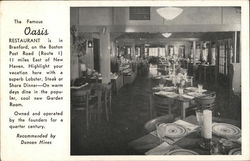 Oasis Restaurant Branford, CT Postcard Postcard Postcard