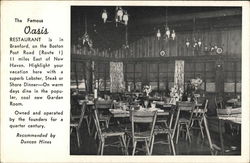 Oasis Restaurant Branford, CT Postcard Postcard Postcard