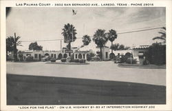 Las Palmas Court, 3502 San Bernardo Ave. Postcard