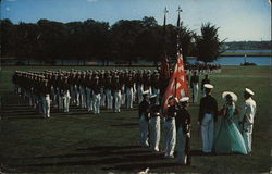 The United States Naval Academy Color Girl Postcard