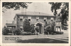 Illinois Cottage No. 1 - VFW National Home Postcard