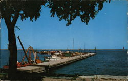 Yacht Basin on Lake Michigan Postcard