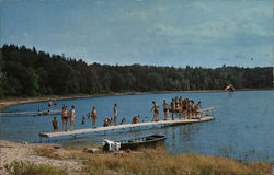 Camp Lucerne - Swimming Beach Neshkoro, WI Postcard Postcard Postcard