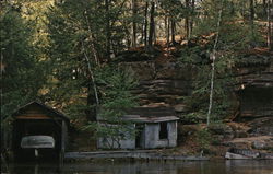 Ghost Boat House - Aquaduck Cruise Tours Wisconsin Dells, WI Postcard Postcard Postcard