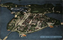 Air View of Minocqua Wisconsin Postcard Postcard Postcard