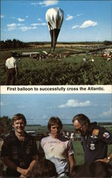 First Balloon to Successfully Cross the Atlantic Presque Isle, ME Postcard Postcard Postcard