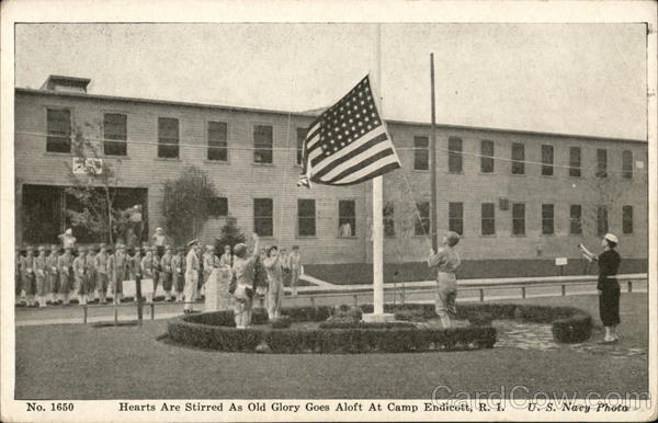 Hearts are Stirred As Old Glory Goes Aloft at Camp Endicott North Kingstown Rhode Island