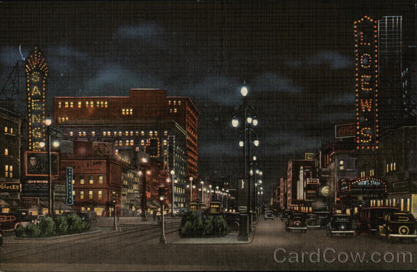 Canal Street at Night New Orleans Louisiana
