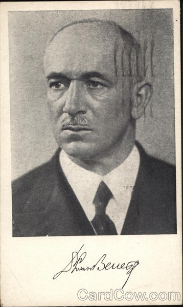 Dr. Eduard Benes Czechoslovakia Eastern Europe