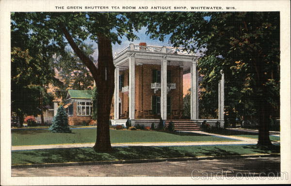 The Green Shutters Tea Room and Antique Shop Whitewater Wisconsin