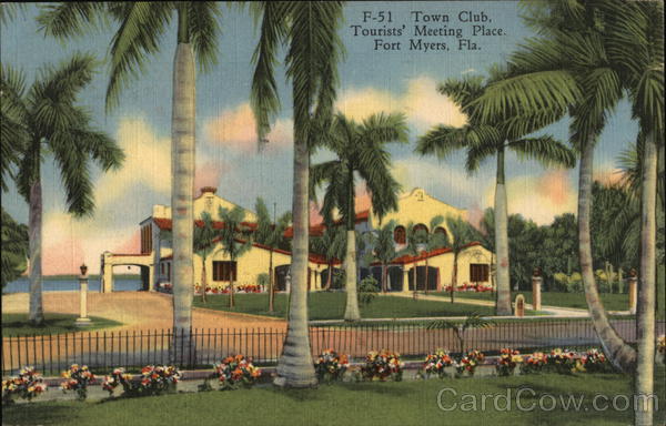 Town Club, Tourists' Meeting Place Fort Myers Florida