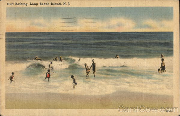 Surf Bathing Long Beach Island New Jersey